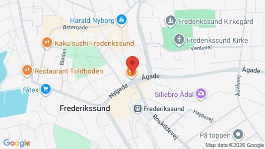 Erhvervslokaler til leje i Frederikssund - kort over placeringen