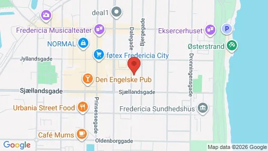 Erhvervslokaler til leje i Fredericia - kort over placeringen