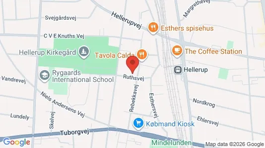 Erhvervslokaler til leje i Hellerup - kort over placeringen