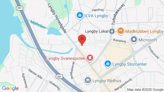 Erhvervslokaler til leje i Kongens Lyngby - kort over placeringen