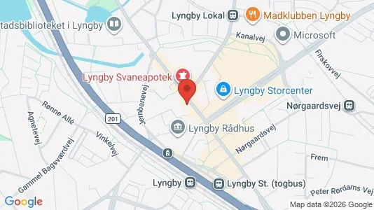 Erhvervslokaler til leje i Kongens Lyngby - kort over placeringen
