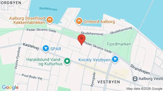 Erhvervslokaler til leje i Aalborg Centrum - kort over placeringen