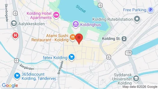 Erhvervslokaler til leje i Kolding - kort over placeringen