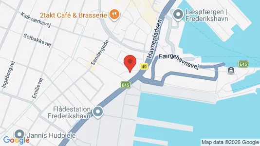 Erhvervslokaler til leje i Frederikshavn - kort over placeringen