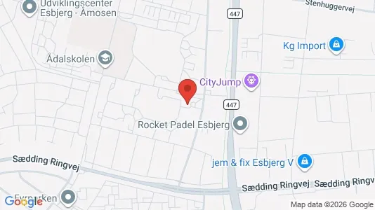 Erhvervslokaler til leje i Esbjerg V - kort over placeringen