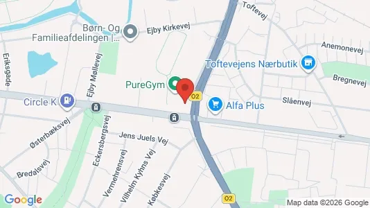 Erhvervslokaler til leje i Odense SØ - kort over placeringen