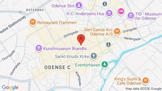 Erhvervslokaler til leje i Odense C - kort over placeringen