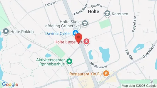 Erhvervslokaler til leje i Holte - kort over placeringen
