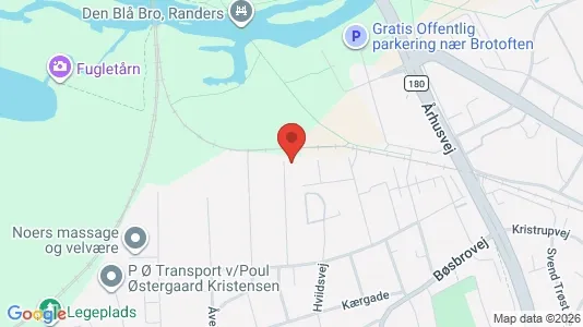 Erhvervslokaler til leje i Randers SV - kort over placeringen