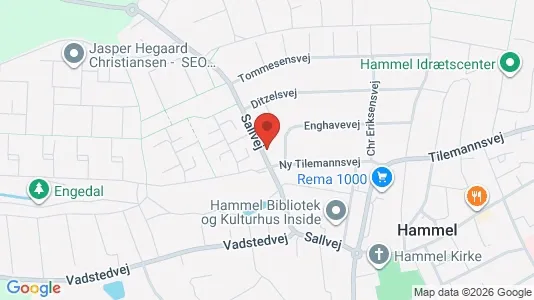 Erhvervslokaler til leje i Hammel - kort over placeringen