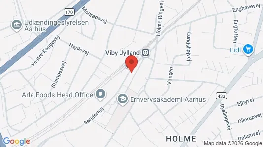 Erhvervslokaler til leje i Viby J - kort over placeringen