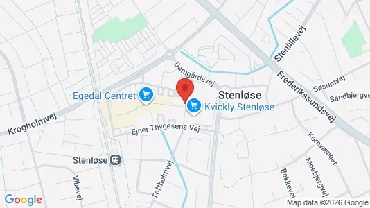 Erhvervslokaler til leje i Stenløse - kort over placeringen