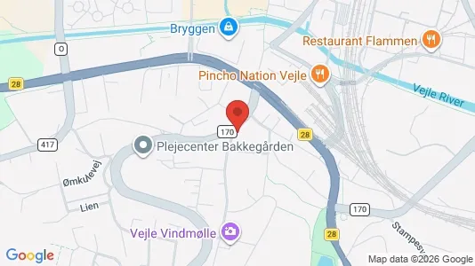 Erhvervslokaler til leje i Vejle Centrum - Foto fra Google Street View