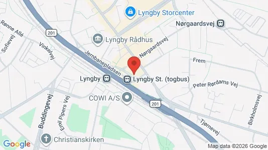 Kontorlokaler til leje i Kongens Lyngby - kort over placeringen