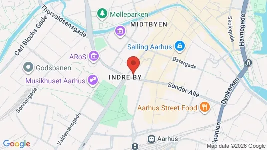 Kontorlokaler til leje i Århus C - kort over placeringen