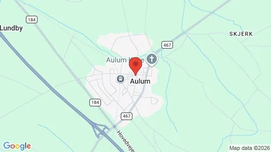Butikslokaler til leje i Aulum - Foto fra Google Street View