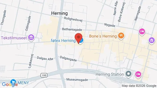 Kontorlokaler til leje i Herning - kort over placeringen
