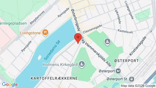 Erhvervslokaler til leje i Østerbro - kort over placeringen