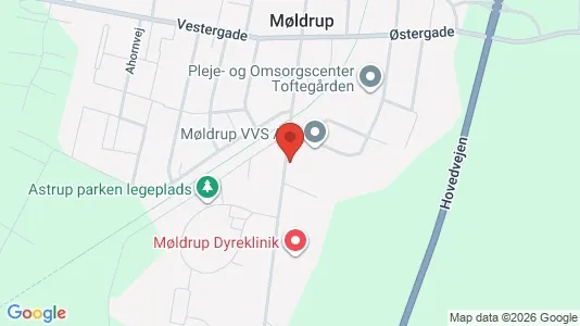 Erhvervslokaler til leje i Møldrup - Foto fra Google Street View