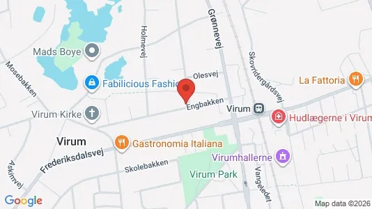 Erhvervslokaler til leje i Virum - kort over placeringen
