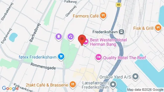 Erhvervslokaler til leje i Frederikshavn - kort over placeringen