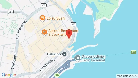 Kontorlokaler til leje i Helsingør - kort over placeringen