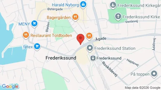 Erhvervslokaler til leje i Frederikssund - kort over placeringen