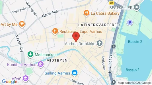 Kontorlokaler til leje i Århus C - kort over placeringen