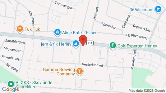 Kontorlokaler til leje i Herlev - kort over placeringen