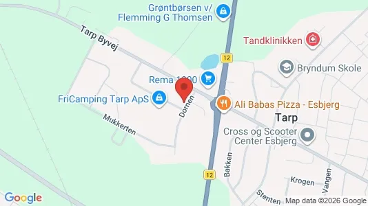 Værkstedslokaler til leje i Esbjerg N - kort over placeringen
