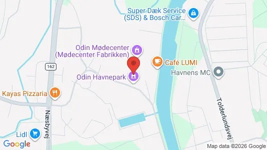 Kontorlokaler til leje i Odense C - kort over placeringen