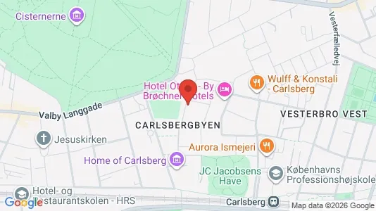 Kontorlokaler til leje i Vesterbro - kort over placeringen