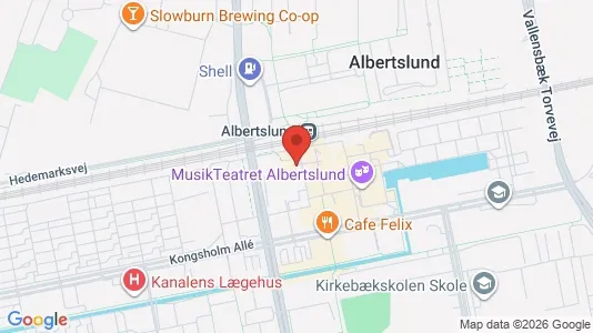 Kliniklokaler til leje i Albertslund - kort over placeringen