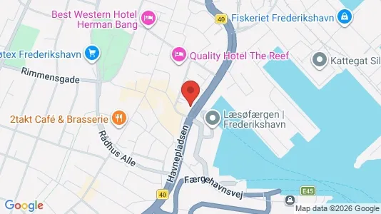 Kontorlokaler til leje i Frederikshavn - kort over placeringen