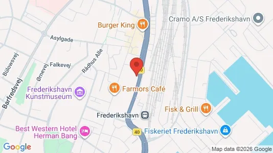 Kontorlokaler til leje i Frederikshavn - kort over placeringen