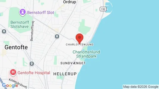 Butikslokaler til leje i Charlottenlund - kort over placeringen