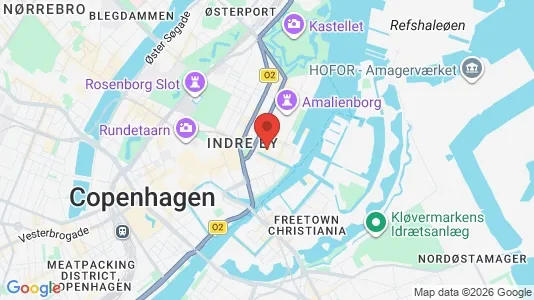Kontorlokaler til leje i København K - kort over placeringen