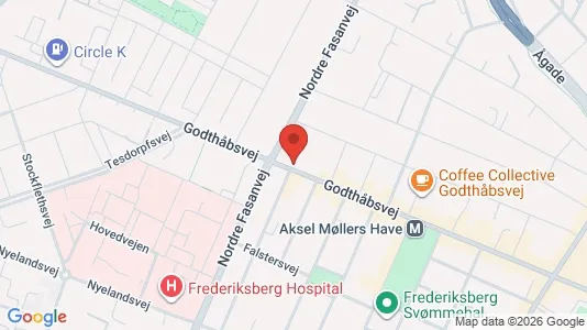 Kontorlokaler til leje i Frederiksberg - kort over placeringen
