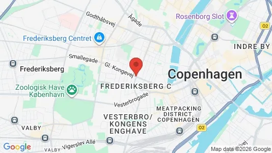 Restaurantlokaler til leje i Frederiksberg C - kort over placeringen