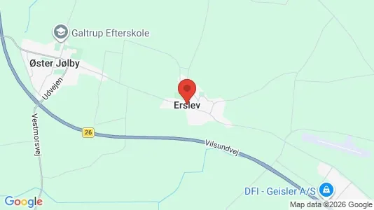 Erhvervslokaler til leje i Erslev - Foto fra Google Street View