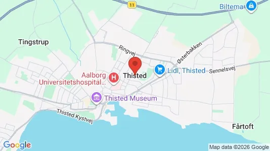 Erhvervslokaler til leje i Thisted - Foto fra Google Street View