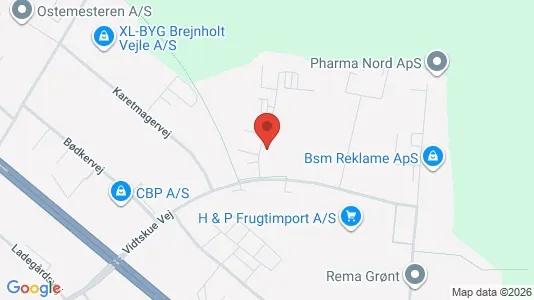 Kontorlokaler til leje i Vejle Centrum - Foto fra Google Street View