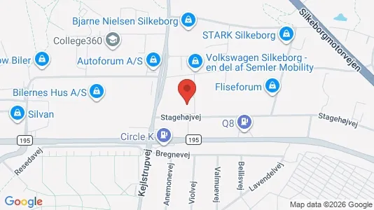 Kontorlokaler til leje i Silkeborg - Foto fra Google Street View