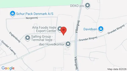Lagerlokaler til leje i Vejle Centrum - kort over placeringen