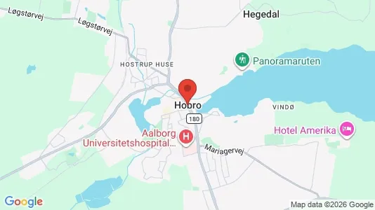 Erhvervslokaler til leje i Hobro - kort over placeringen