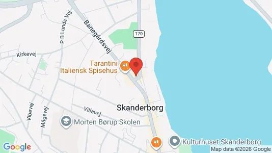Kontorlokaler til leje i Skanderborg - kort over placeringen