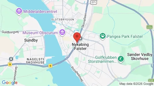Butikslokaler til leje i Nykøbing Falster - Foto fra Google Street View