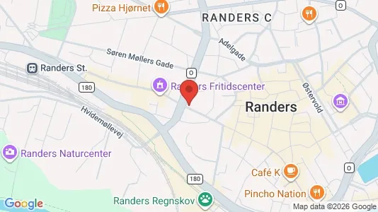 Erhvervslokaler til leje i Randers C - kort over placeringen