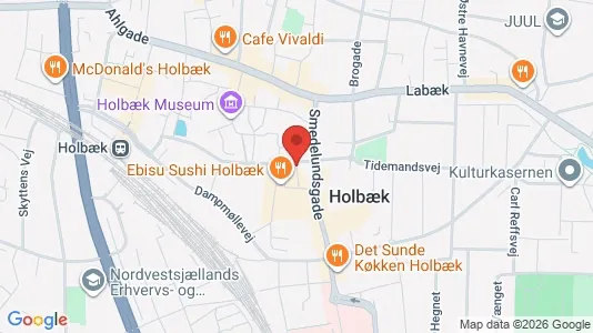 Erhvervslokaler til leje i Holbæk - Foto fra Google Street View