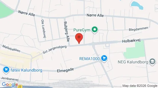 Erhvervslokaler til leje i Kalundborg - kort over placeringen